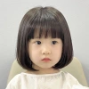 Children's wigs, baby photos, short hair, baby performance bob hairstyle art photos, short hair head covers, cosplay wigs, Bob wigs, lolita shoulder-length short hair details Picture